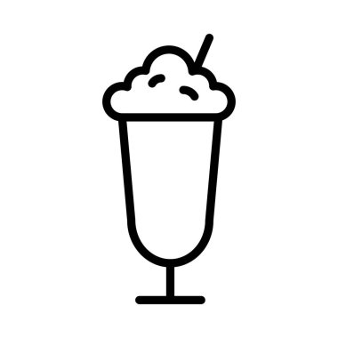 dondurma vektörü ince çizgi simgesi