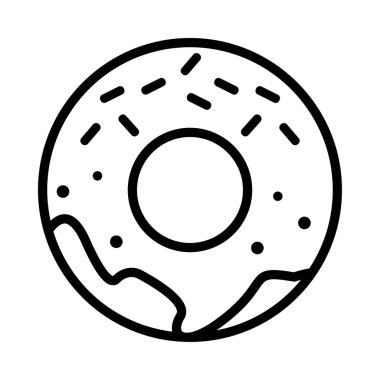 tatlı vektör ince çizgi simgesi