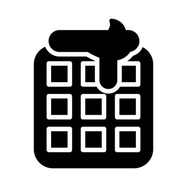 Çikolata vektörü düz simge 