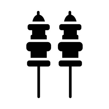 Barbekü vektör düz simgesi 