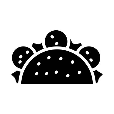 Fast food vektör simgesi düz simge 