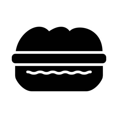 Fast food vektör simgesi düz simge 