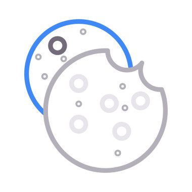 bisküvi vektör renk çizgisi simgesi 