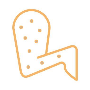 tavuk vektör renk çizgisi simgesi 