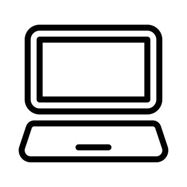 bilgisayar vektörü ince çizgi simgesi