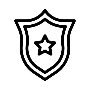 Madalya vektörü ince çizgi simgesi