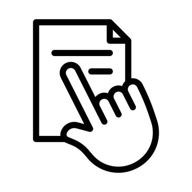 belge vektörü ince çizgi simgesi