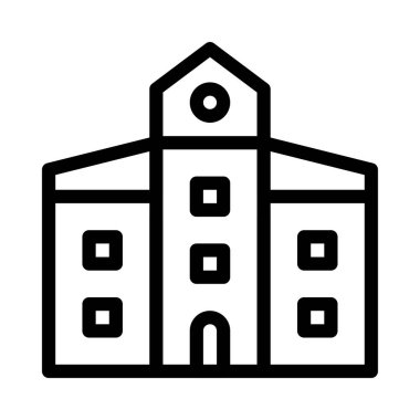 kolej vektörü ince çizgi simgesi