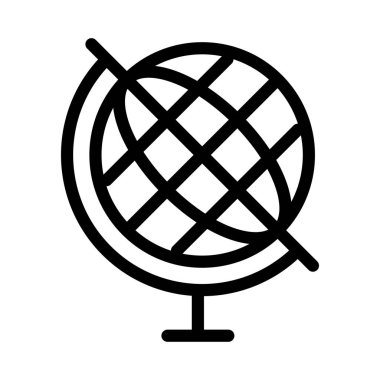 dünya vektör ince çizgi simgesi