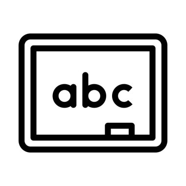 Abc vektör ince çizgi simgesi