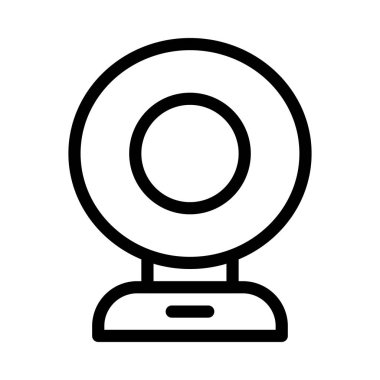 kamera vektörü ince çizgi simgesi