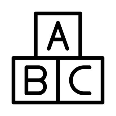 blok vektör ince çizgi simgesi 