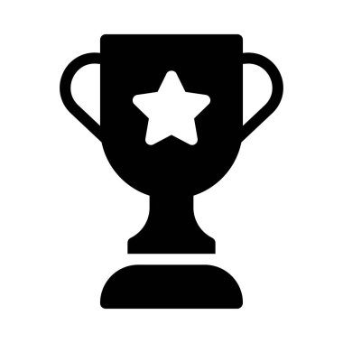 ödül vektörü glyph düz simgesi