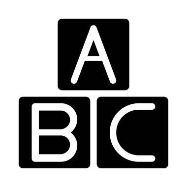 blok vektör düz simgesi