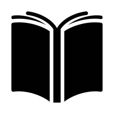 vektör glyph düz simgesi okunuyor