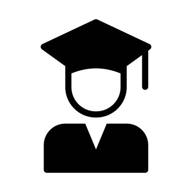 mezuniyet vektörü düz simgesi