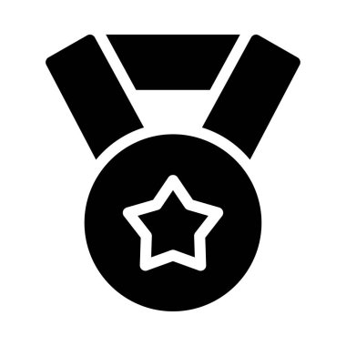 Madalya vektör düz simgesi