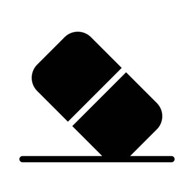 silgi vektör simgesi düz simge