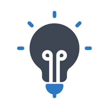 yaratıcı ampul vektörü kabartma renk simgesi