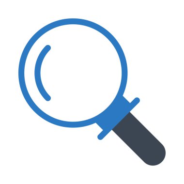 Büyüteç vektör kabartma renk simgesi