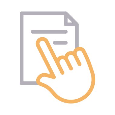 belge vektör renk çizgisi simgesi