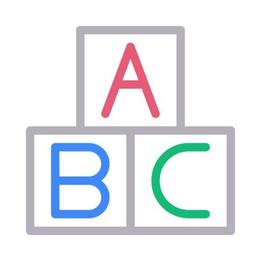 blok vektör renk çizgisi simgesi