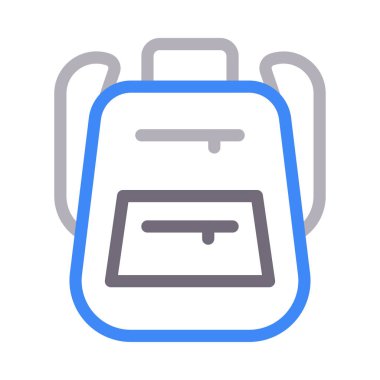 çanta vektör renk çizgisi simgesi