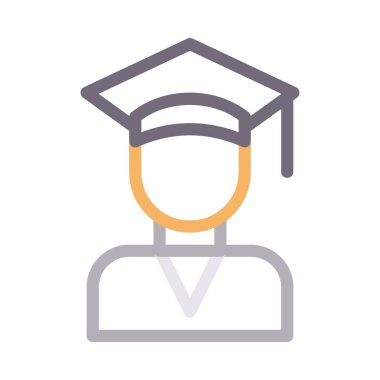 mezuniyet vektör renk çizgisi simgesi