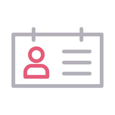 kimlik kartı vektör renk çizgisi simgesi