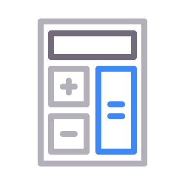 muhasebe vektörü renk çizgisi simgesi