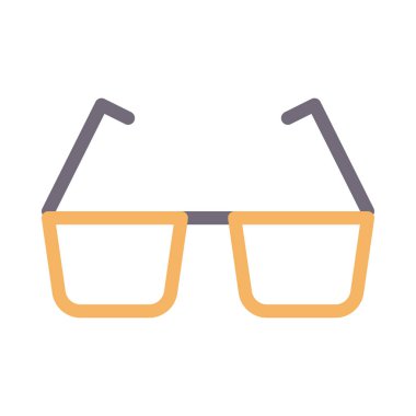 gözlük vektör renk çizgisi simgesini