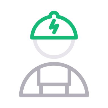 işçi vektör renk çizgisi simgesi