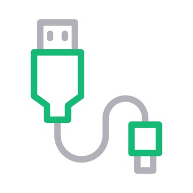 konnektör vektör renk çizgisi simgesi