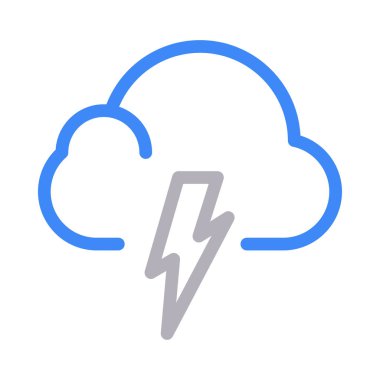 bulut vektör renk çizgisi simgesi