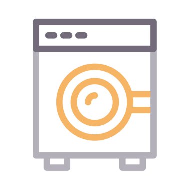 makine vektör renk çizgisi simgesi