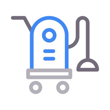 elektrik süpürgesi vektör renk çizgisi simgesi