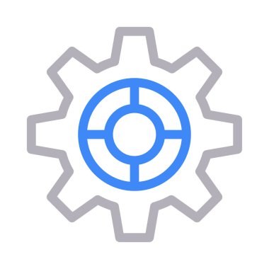 dişli vektör renk çizgisi simgesi