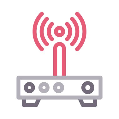 modem vektör renk çizgisi simgesi