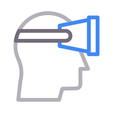 gözlük vektör renk çizgisi simgesi