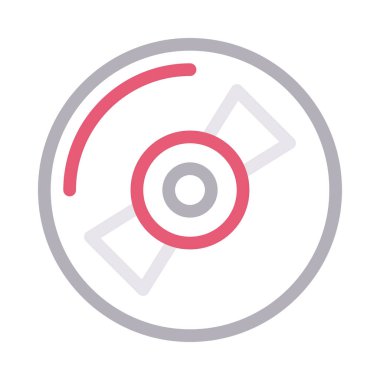 Dvd vektör renk çizgisi simgesi