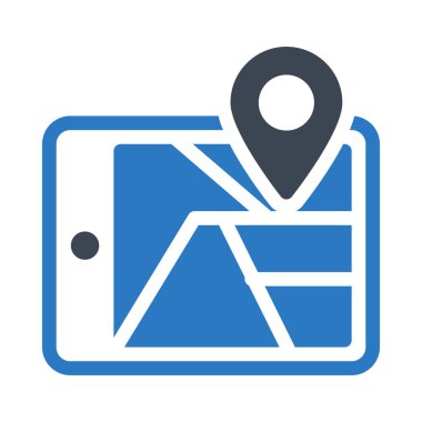 GPS vektör renk simgesi 