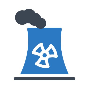 nuclear  vector glyph colour icon 