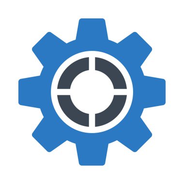 dişli vektör renk simgesi 