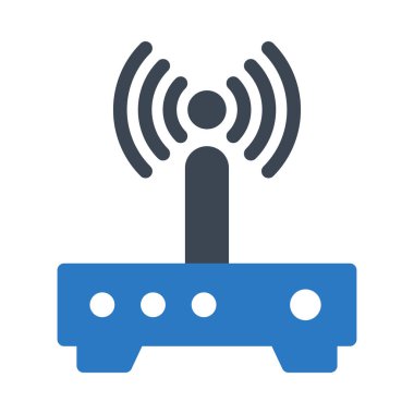 modem vektör renk simgesi 