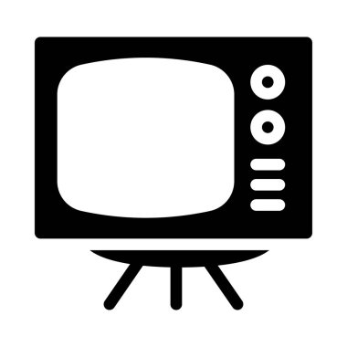 TV ekran kabartma düz simgesi 