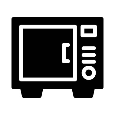 fırın kabartması düz simge 