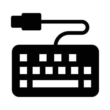 Daktilo panosu simgesi düz simgesi 