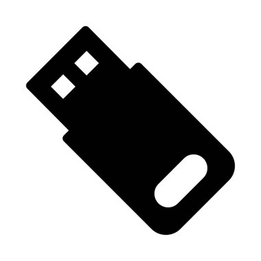 Usb sürücüsü simgesi düz simgesi 