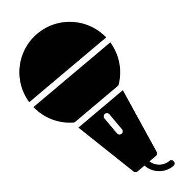 konuşma mikrofonu düz simgesi 