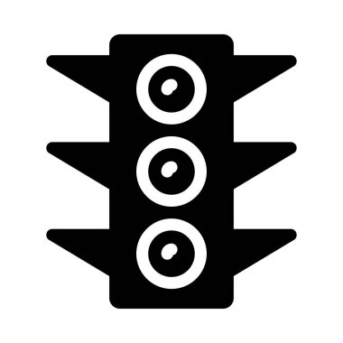 Trafik ışığı simgesi düz simge 